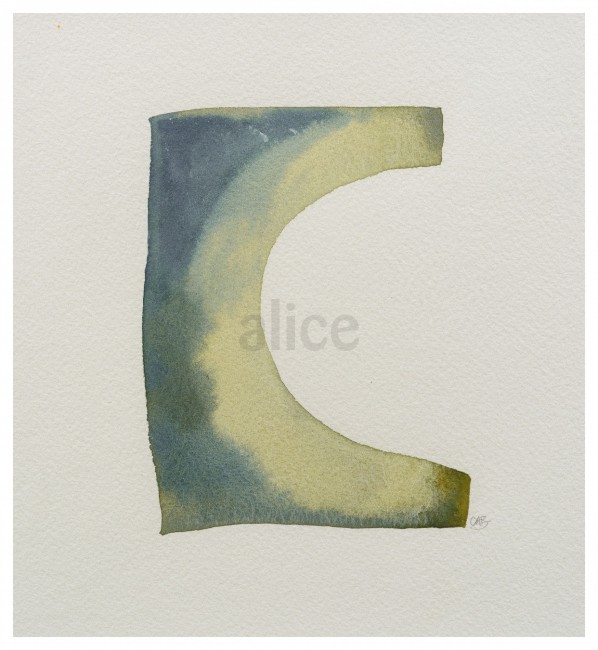 Watercolour on paper
Framed 46 x 44 mm
1999 Alice Blackley