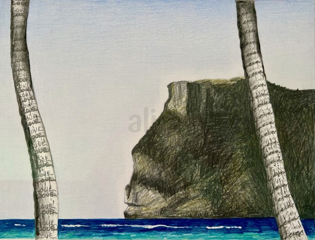 Coloring pencil and pencil on paper
Framed
51 x 43 cm
2024 Alice Blackley