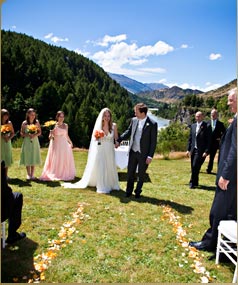 Wedding with River / Canyon view