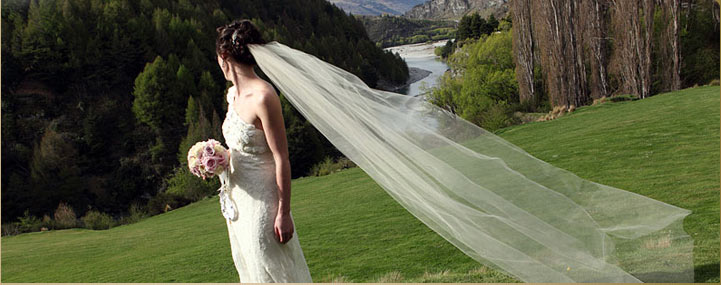 Bride with view behind
