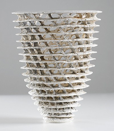 Central Otago District Arts Trust - Sue Rutherford, 'White Spiral Vase II'