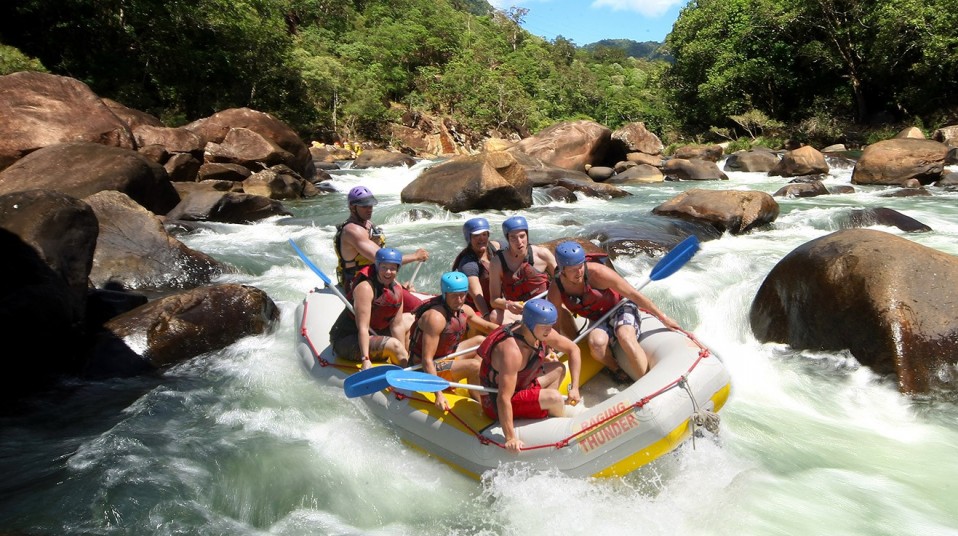 Cairns rafting in the rain