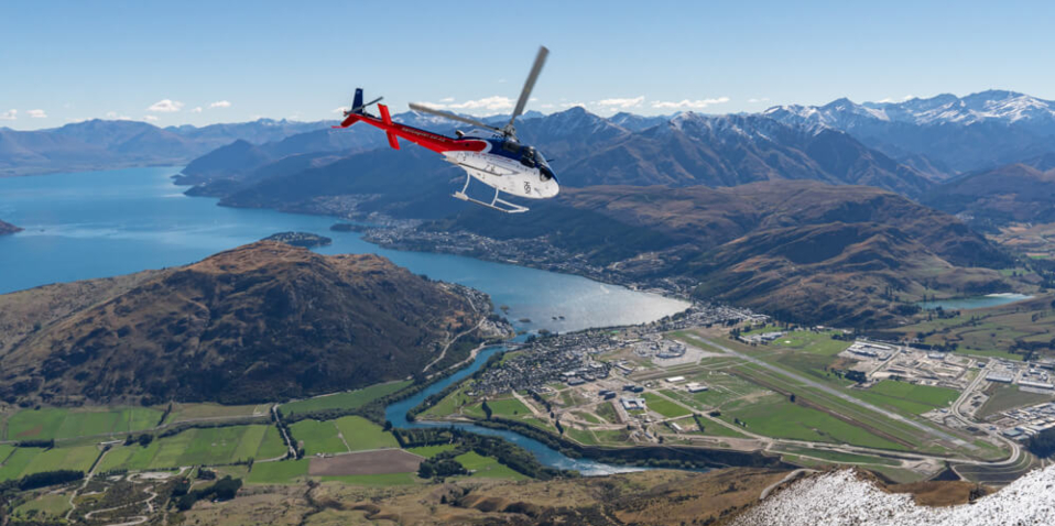 Pilot's Choice helicopter flight over Queenstown